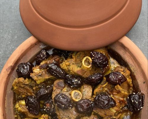 Tajine vlees met pruimen