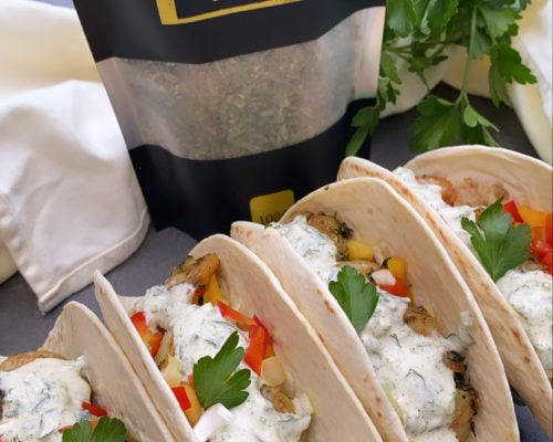 Taco met scampi van Moroccan Spicy Secrets