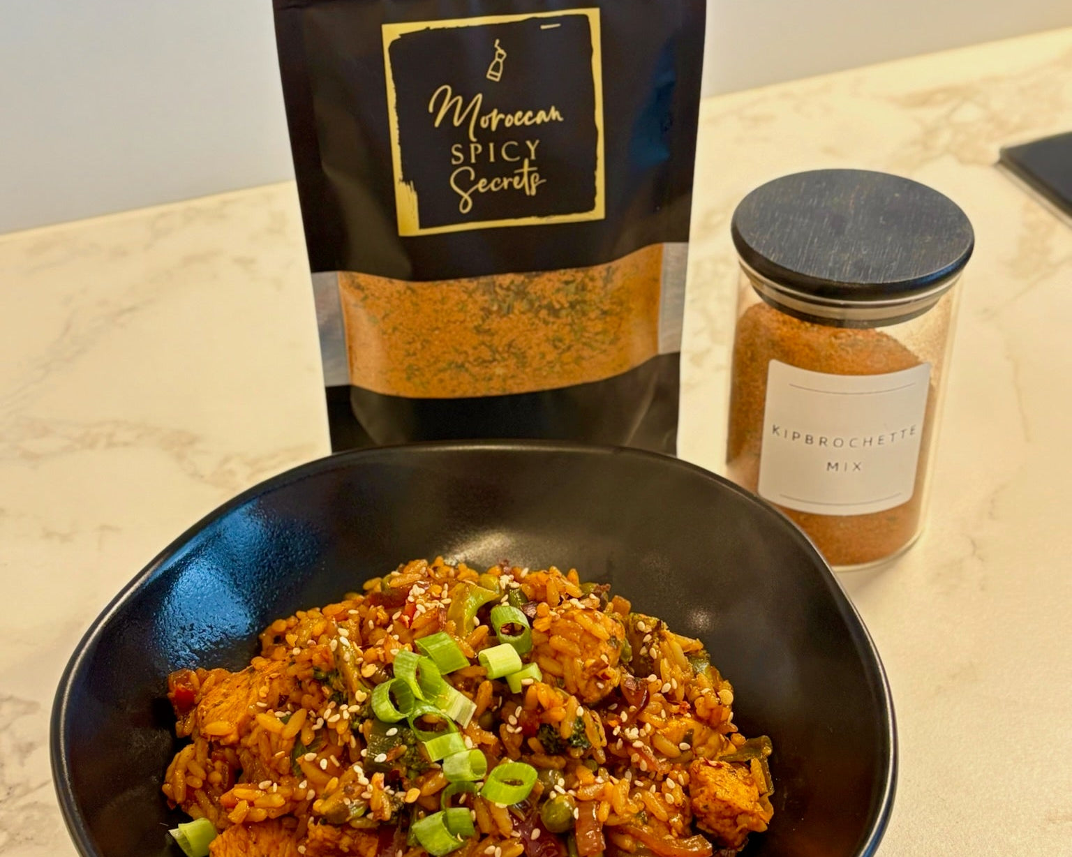 Gebakken rijst met kip en groenten van Moroccan Spicy Secrets