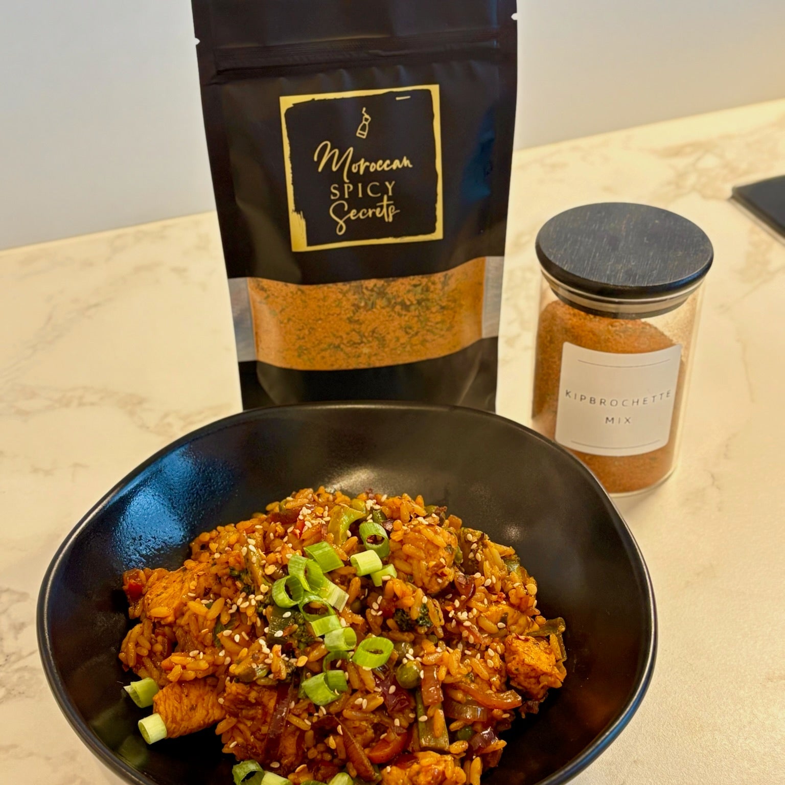 Gebakken rijst met kip en groenten van Moroccan Spicy Secrets