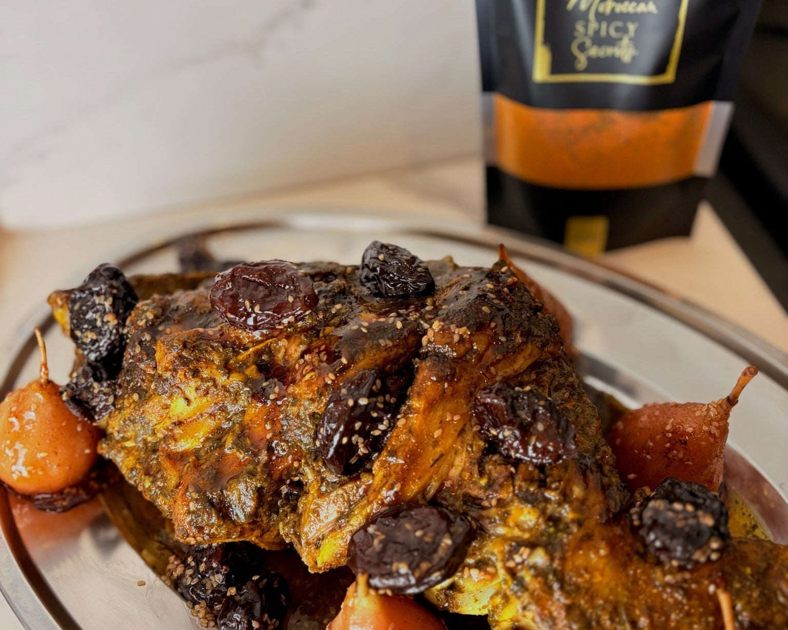 Marokkaanse lamsbout met pruimen van Moroccan Spicy Secrets