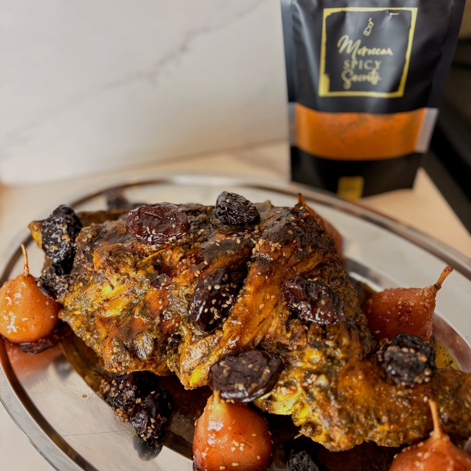 Marokkaanse lamsbout met pruimen van Moroccan Spicy Secrets