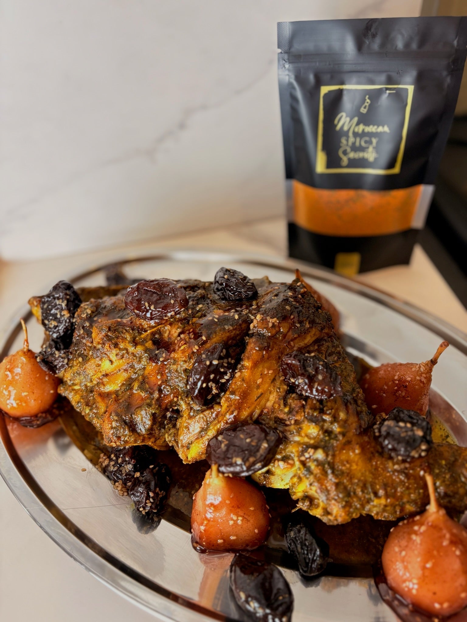 Marokkaanse lamsbout met pruimen van Moroccan Spicy Secrets