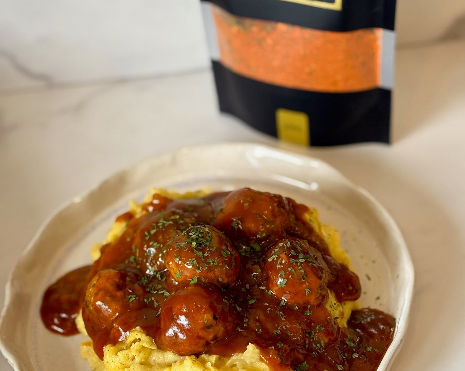 Marokkaanse gehaktballetjes met jus en puree