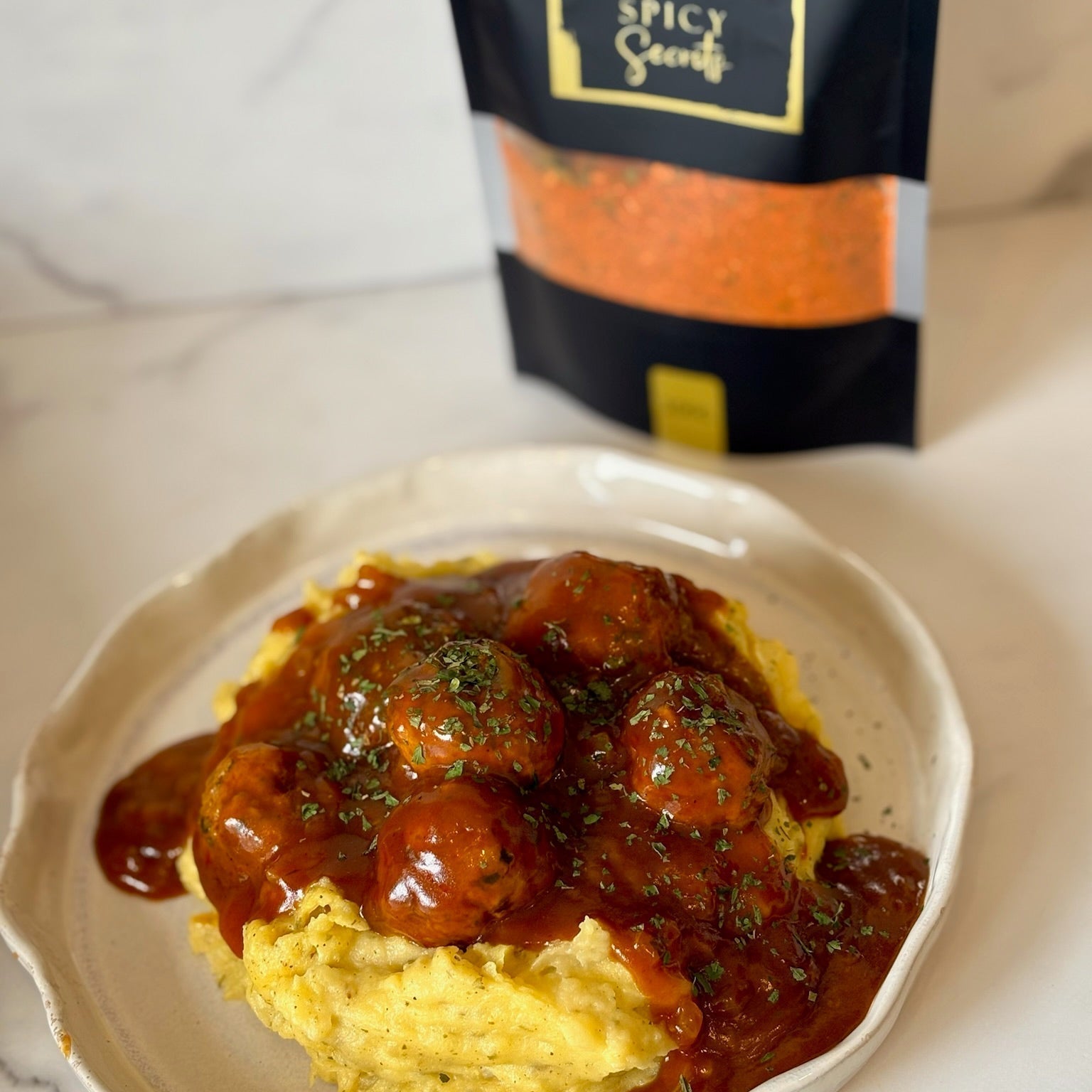 Marokkaanse gehaktballetjes met jus en puree