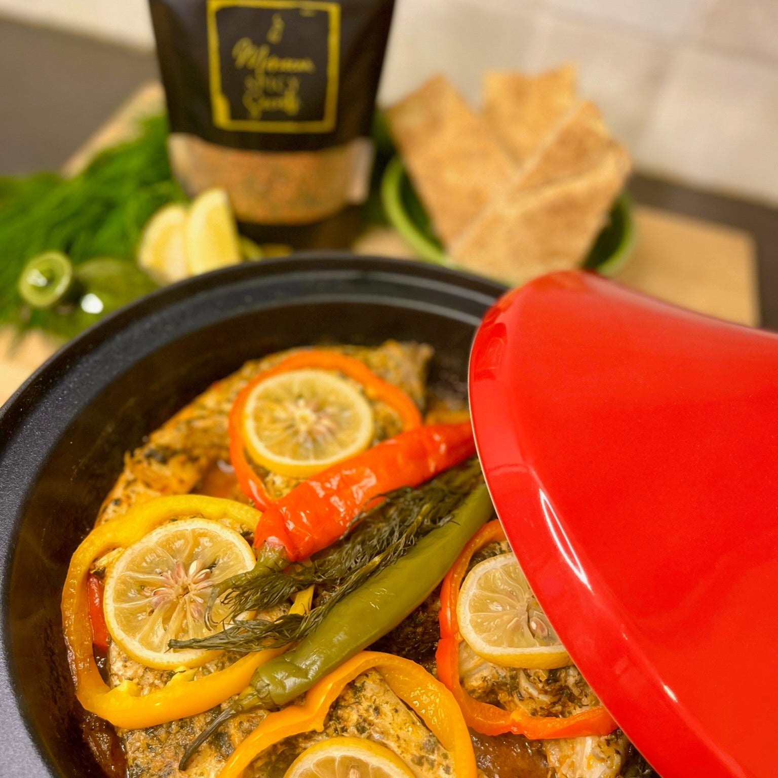 Tajine vis met groenten