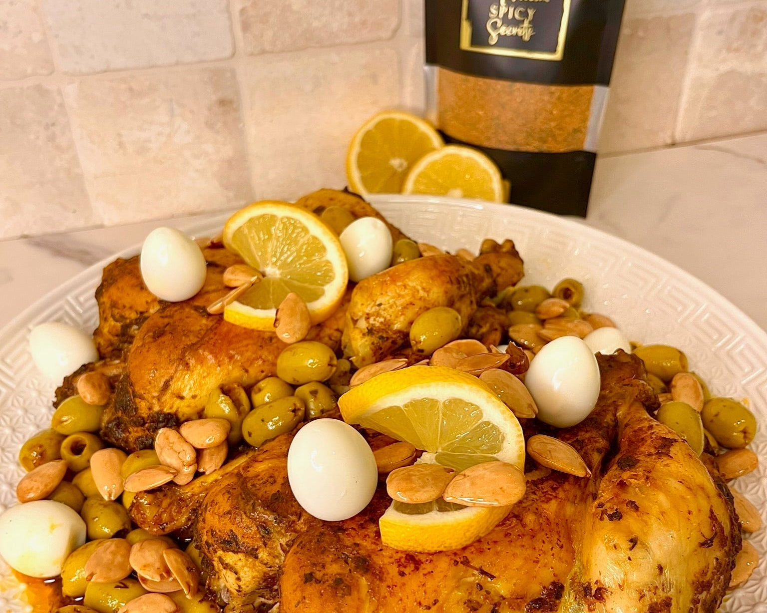 Gebraden kip op Marokkaanse wijze