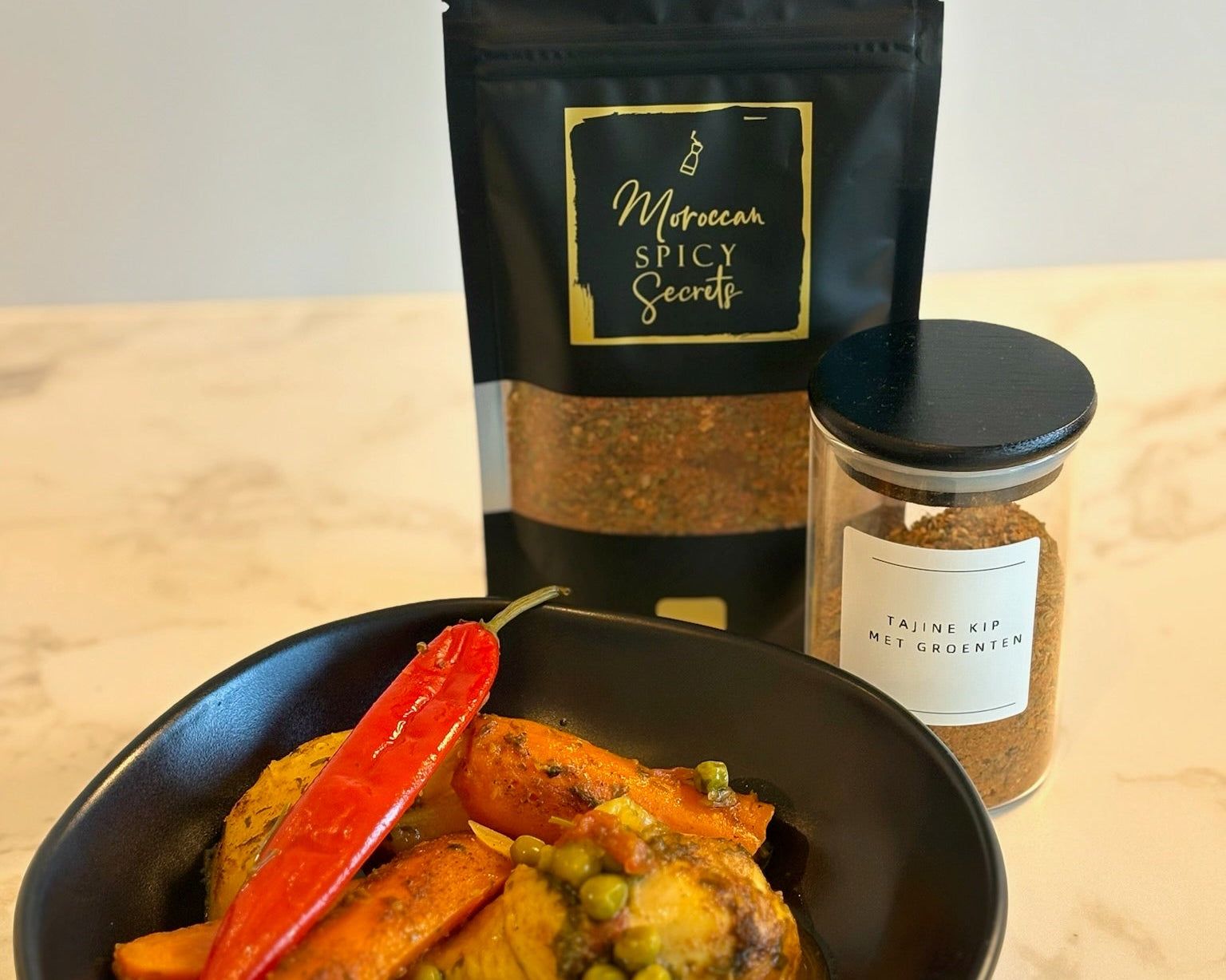 Stoofpot met kippenbouten en groenten van Moroccan Spicy Secrets
