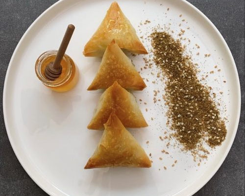 Briwat roomkaas met za’atar