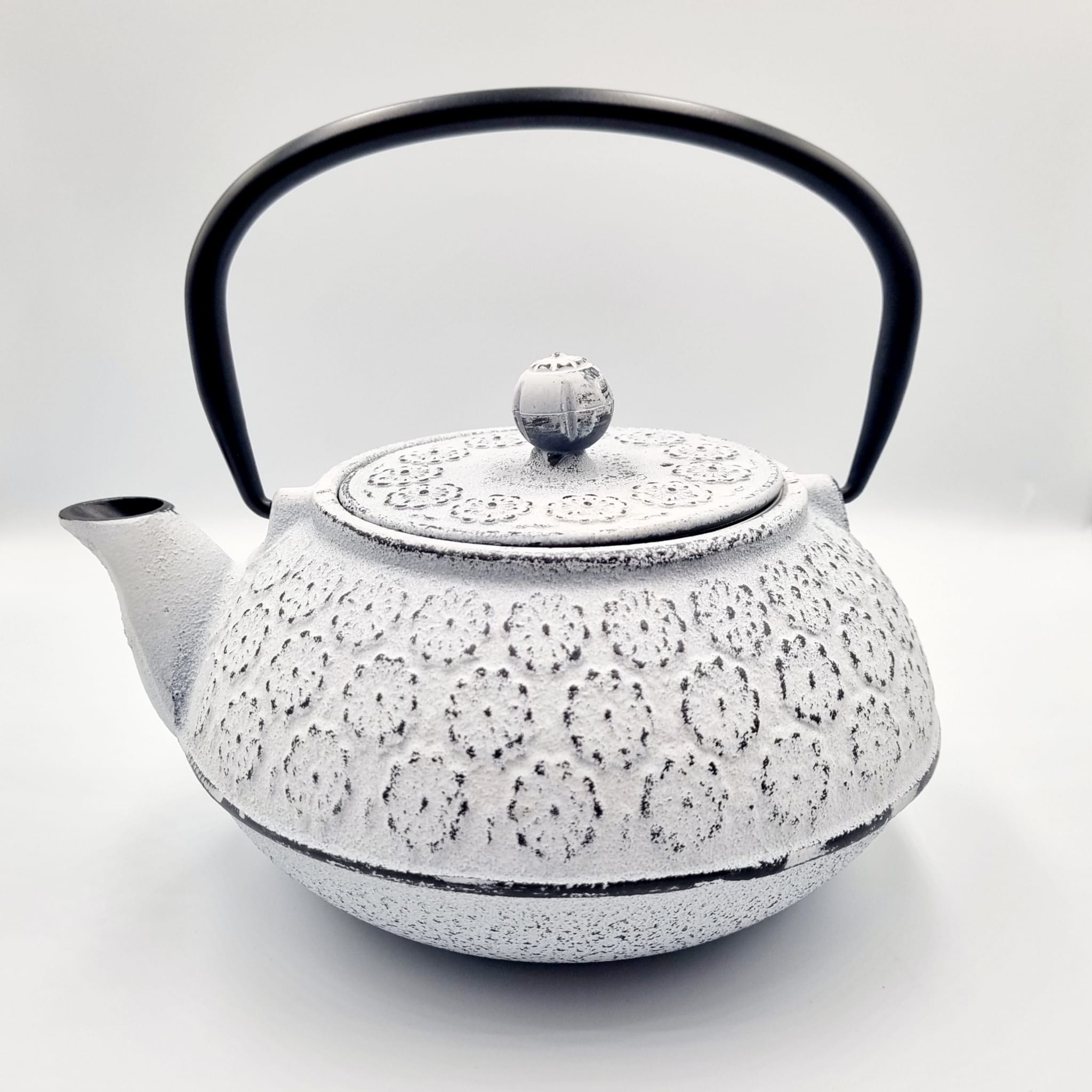 Teapot cast iron light gray 1L