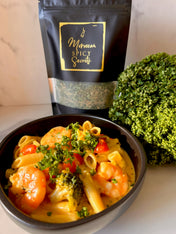 Scampi met look mix